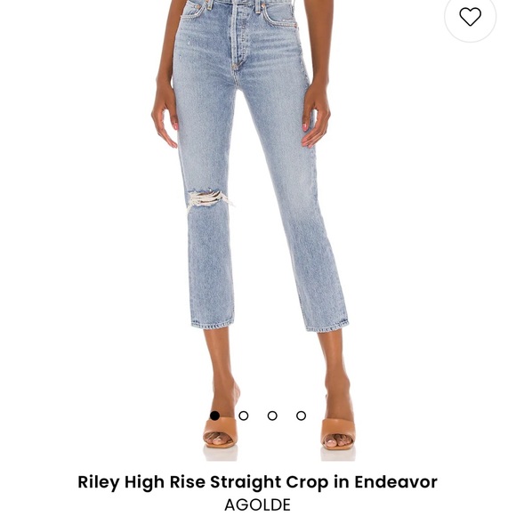 Agolde Riley crop jeans in Endeavor - Picture 3 of 4